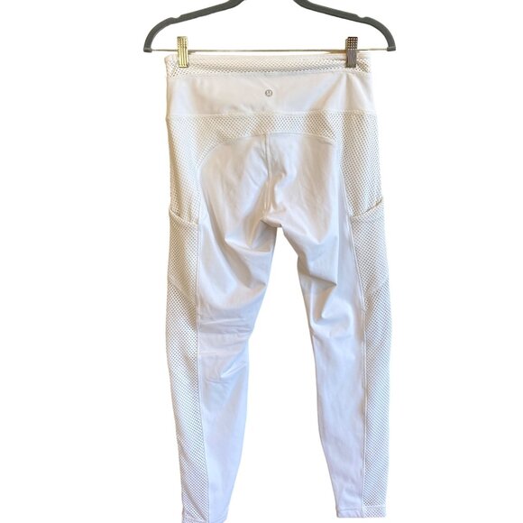 Lululemon Keep Score Tight 28" White Mesh Ventilation Legging *No size tag 8/10? - Picture 5 of 13